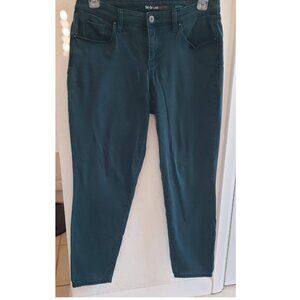 Style & Co. Curvy-Fit Skinny Jeans Green 12